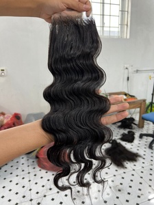 วิกผมคนจากเวียดนามปิดลูกไม้สวิส100% HD ราคาถูกผมแท้จากเวียดนาม | วิกผมปิดเป็นลอน - Product Image 6