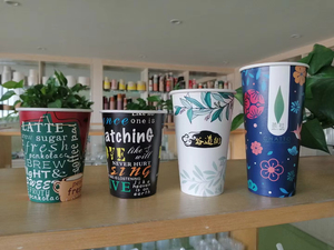 Custom 8oz/12oz/16oz Paper Cup <b>Disposable</b> Takeaway Double Wall Ripple Hot Coffee Paper Cup With Lid Custom Personalized Logo - Product Image 5