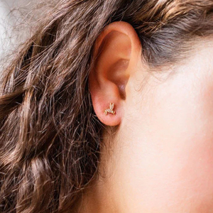 CANNER Vente en gros de boucles d'oreilles en argent sterling 925, motif oiseau Robin mignon, plaqué or 18 carats, mini boucles d'oreilles pour enfants et adultes - Product Image 4