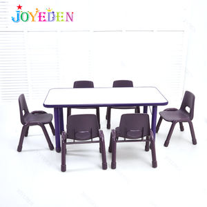 Mobilier <span class=keywords><strong>de</strong></span> garderie coloré pour l'école primaire, table rectangulaire réglable en bois pour enfants, table d'étude pour enfants - Product Image 4