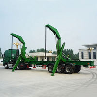 Grue de levage latérale de remorque de chargeur de côté de poussoir de camion de 60 tonnes semi pour le conteneur de 20ft 40ft