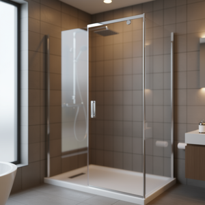 Elite Ultra Thin Overhead Shower Head 4 Inches Stainless Steel Rainfall Square Modern Wall Mount Titanium Polished - Product Image 2