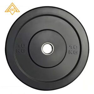 Haltères en fonte entièrement recouverts <span class=keywords><strong>de</strong></span> caoutchouc noir pour usage commercial - Product Image 1