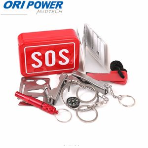 Op SOS ชุดปฐมพยาบาลโลหะขนาดเล็ก, กล่องเครื่องมือฉุกเฉินสำหรับตั้งแคมป์กลางแจ้ง - Product Image 5