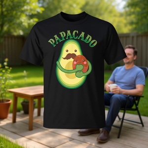 T-shirt Papacado Vegan Dad Avocado Lover pour cadeau de la fête des pères - Product Image 3