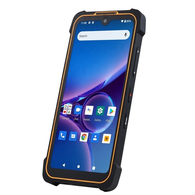 5.7inch Ip68 Waterproof Robust MTK CPU Orange Grey Housing Rugged Smartphone Pda Android11