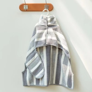 Striped <b>Dog</b> <b>Bath</b> Robe Sml Absorbent Towel For Medium Large <b>Dogs</b> Pet Clothes - Product Image 3