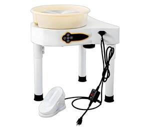 <span class=keywords><strong>LISI</strong></span> Torno de Alfarería de 11/14 Pulgadas con Motor de Accionamiento Directo de 350W, Panel LCD, Velocidad Ajustable, Recipiente Desmontable, 110/220V, Certificado CE - Product Image 1