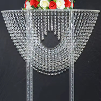 Lustres floraux en acrylique, supports de fleurs en acrylique, centres de table en cristal, grands centres de table en acrylique, centres de table modernes pour mariage