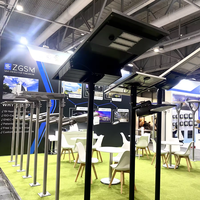 Lampadaire solaire ZGSM 90w LED, lampadaires solaires à LED avec panneaux solaires en silicium monocristallin