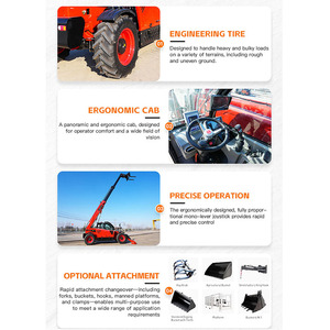 Chariot télescopique tout-terrain 3500 kg 9600 mm 85 kW 4x4 pour la location d'équipements et la manutention générale en entrepôt - Product Image 2