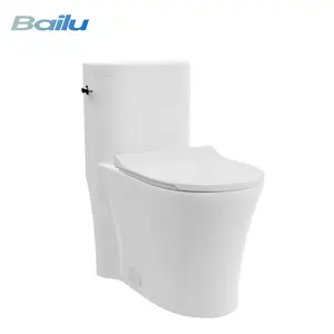 Bán buôn giá rẻ mềm-đóng bìa màu trắng kép Flush một mảnh nhà vệ sinh phòng tắm gốm nhà vệ sinh
