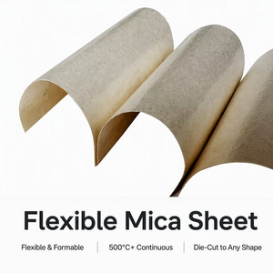 Lámina de Mica Flexible Personalizada, Lámina de Silicona Adhesiva, Flogopita, Muscovita, Tablero Suave 1000C en Rollo para Aislamiento Ignífugo de Cables y Bobinas de Calentadores - Product Image 2