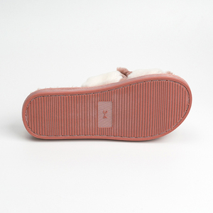 Pantuflas de Casa para Mujer con Diseño de Dos Tonos, Piel Sintética, Suela de TPR Transpirable, Diseño de Banda Cruzada y Punta Abierta, para Otoño - Product Image 3
