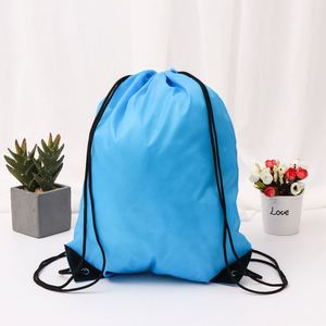 Promotion Gym Nylon Polyester Custom Logo Waterproof <b>Drawstring</b> <b>Backpacks</b> Draw String Sports Bags - Product Image 3