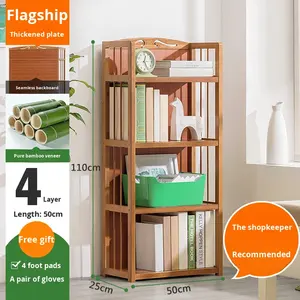 Librería <span class=keywords><strong>de</strong></span> Bambú Simple para el Hogar, <span class=keywords><strong>de</strong></span> Pie, con Múltiples Niveles, Integrada, Montada en <span class=keywords><strong>la</strong></span> <span class=keywords><strong>Pared</strong></span>, Minimalista, Moderna, Estante <span class=keywords><strong>de</strong></span> Almacenamiento - Product Image 6