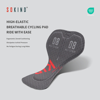 SOKIND Coussinets de selle en mousse perforée Spandex/Nylon imprimés par sublimation, sans couture, respirants, antibactériens, à séchage rapide et de haute qualité
