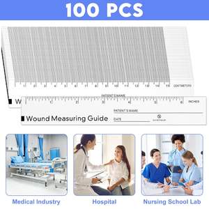 Pita pengukur luka sekali pakai, penggaris pemandu pengukuran dua sisi pita kertas sekali pakai untuk perawat - Product Image 6