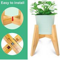 Plateau en bambou pour Pot de fleurs, étagère pour l'intérieur et l'extérieur, plantes, 1 pièce