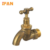 Handaifan robinets d'eau de cuisine jardin extérieur, taille complète 1/2-1 robinet de salle de bains, robinet en plastique en laiton