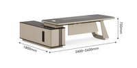 Grande table de direction ergonomique en palissandre moderne de luxe Table de bureau pour directeur général Meubles de bureau