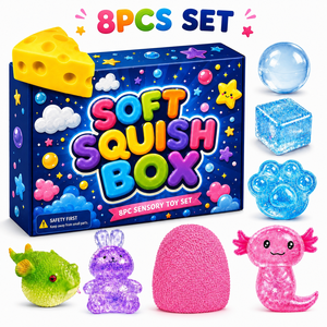 Coffret Cadeau Créatif de Jouets Anti-Stress à Presser en Forme de Cube, à Rebond Lent, pour Enfants de 5 ans et plus, Figurine de Bureau - Product Image 2