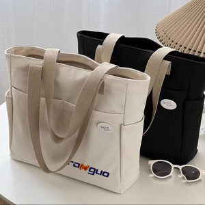 Ranguo <span class=keywords><strong>2026</strong></span>新款时尚环保大容量帆布手提包定制徽标耐用旅行购物多色促销 - Product Image 1