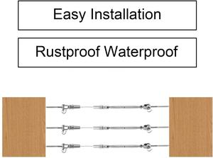केबल रेलिंग किट टॉगल टर्नबकल और अंत Tensioner 1/8 इंच केबल रेलिंग के लिए फिटिंग हार्डवेयर T316 स्टेनलेस स्टील - Product Image 5