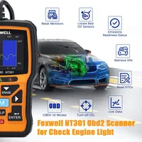 Escáner Automotriz OBD2 FOXWELL NT301, Datos en Tiempo Real, Luz de Verificación del Motor, Herramienta Profesional de Diagnóstico OBDII para Mecánicos