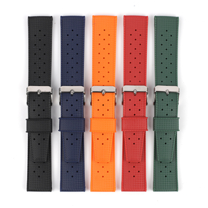 Bracelet de montre sport en silicone caoutchouc étanche à dégagement rapide Tropical, sangle de plongée premium 20mm 22mm 3mm d'épaisseur, multicolore - Product Image 5