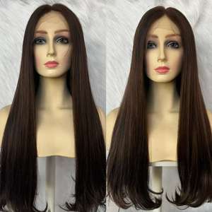 最佳质量直生人发假发高清蕾丝上衣棕色巴拉伊格突出犹太犹太无层隐形结 - Product Image 4