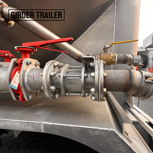 รถพ่วงบรรทุกสินค้าแบบถัง 2 เพลา 3 เพลา สำหรับบรรทุกแป้ง รถพ่วงไซโลซีเมนต์แบบตุรกี รถพ่วงบรรทุกซีเมนต์แบบถังขนาด 50 ตัน - Product Image 5