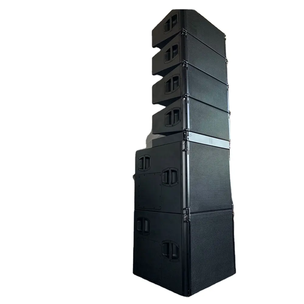 Kotak Speaker ganda 10 inci profesional, 1000W Outdoor pa Line Array sistem suara pasif tipe kayu