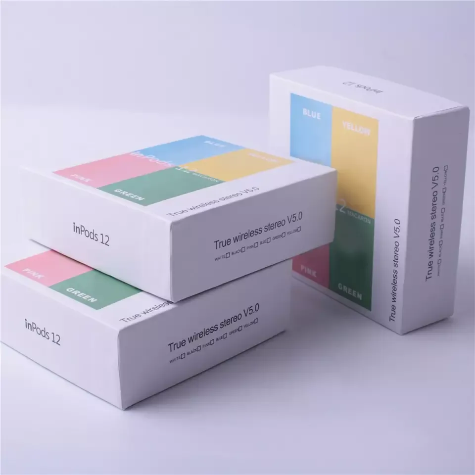 Наушники Macaron Inpods 12 TWS, сенсорное управление, 5,0, i12, Mini, True Stereo, беспроводная связь, наушники BT, гарнитура, хит продаж Amazon, 2022 г.