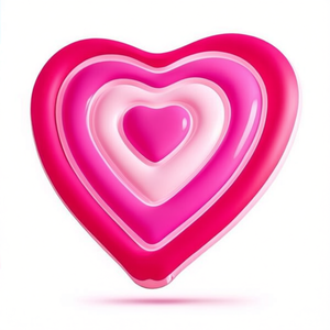 Materasso gonfiabile a forma di cuore Intex 135x155 cm, galleggiante per piscina, per adulti, utilizzabile in spiaggia - Product Image 1