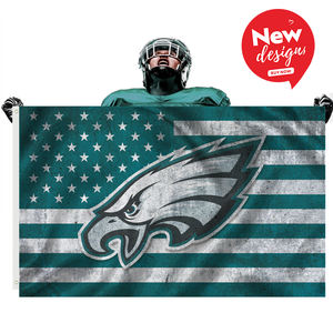 Livraison rapide, drapeau de l'équipe de football américain des <span class=keywords><strong>Philadelphia</strong></span> Eagles en polyester 100D de 3x5 pieds, vert Kelly, pour les fans - Product Image 4