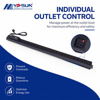 OEM ODM Barrette d'alimentation verticale longue pour rack, PDU intelligent RJ45, gérée par web, avec surveillance numérique en temps réel et contrôle individuel des prises