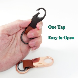 Wholesale Light Weight Blank Design Fashion Customized Metal Custom Designer Keyring Key Chains Ring Bulk Leather Keychain - Product Image 4