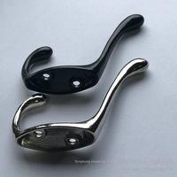 Crochets muraux doubles en alliage de zinc pour manteaux et chapeaux, crochets de suspension pour vêtements (haut et bas) pour armoire de salle de bain, accessoires de quincaillerie