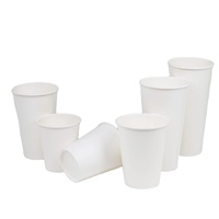 Gobelet en papier kraft jetable à paroi simple, personnalisé par l'usine King Garden, avec revêtement PE, couvercle blanc en PP/PS, certifié ISO, pour café chaud, thé, vin