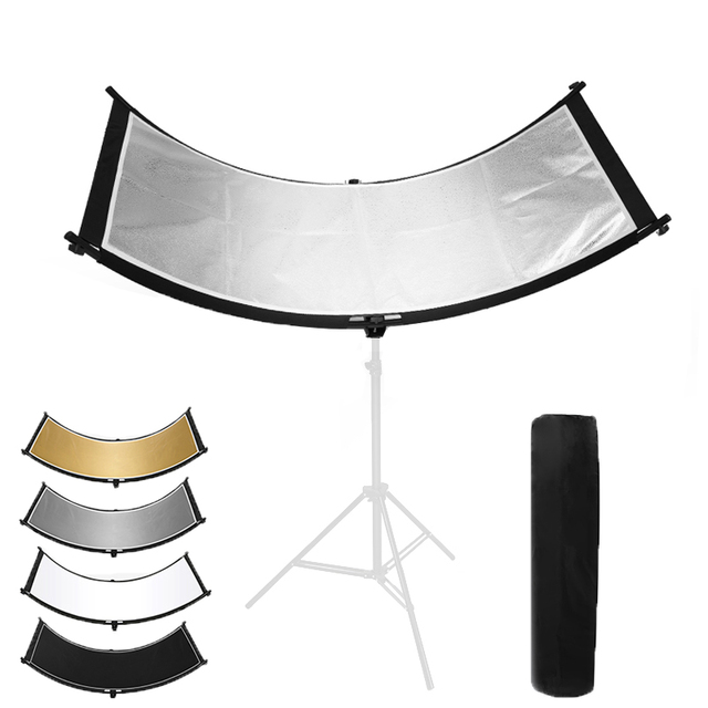 Clamshell Light Reflector Diffuser 180x60cm Photography Arclight Curved Lighting Reflector For Photo Studio