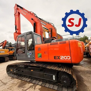 Excavadora Hitachi EX200 de 20 Toneladas, Equipo de Construcción Hidráulico Usado, Color Naranja, Montada sobre Orugas - Product Image 2