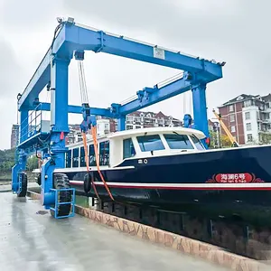 Customized Electric 50 Ton 100 Ton Travel Lift for Large Boat Quality Marine Travel Lifter for Boats