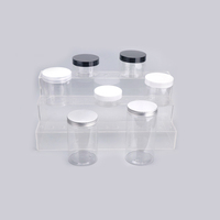 Bouteille à large ouverture de 1L avec couvercle à vis, contenants d'emballage, bacs transparents en plastique PET, échantillons gratuits, récipient pour poudre de protéines, rond