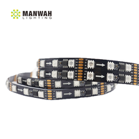 WS2818 Strip Led Penuh Warna Digital RGB, Transmisi Break-Point Tahan Air 12V 20 Ic-60 Leds/M