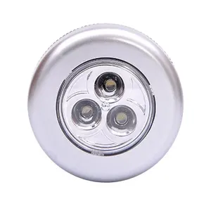3pcs Battery Powered Wireless Night Light Stick Tap Touch Push Security Closet Cabinet Kitchen Wall Lamp