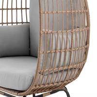 Mobilier d'Intérieur et d'Extérieur Moderne de Grand Espace pour Salon de Chambre à Coucher Chaise de Patio en Rotin de Luxe et de Jardin avec Coussins