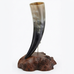 Taza para Beber Hecha a Mano de Cuerno de Búfalo, Copa de Cuerno con Forma Natural Pulida para Decoración de Bodas, Regalo, Tamaño Personalizado, Florero Hecho a Mano - Product Image 1
