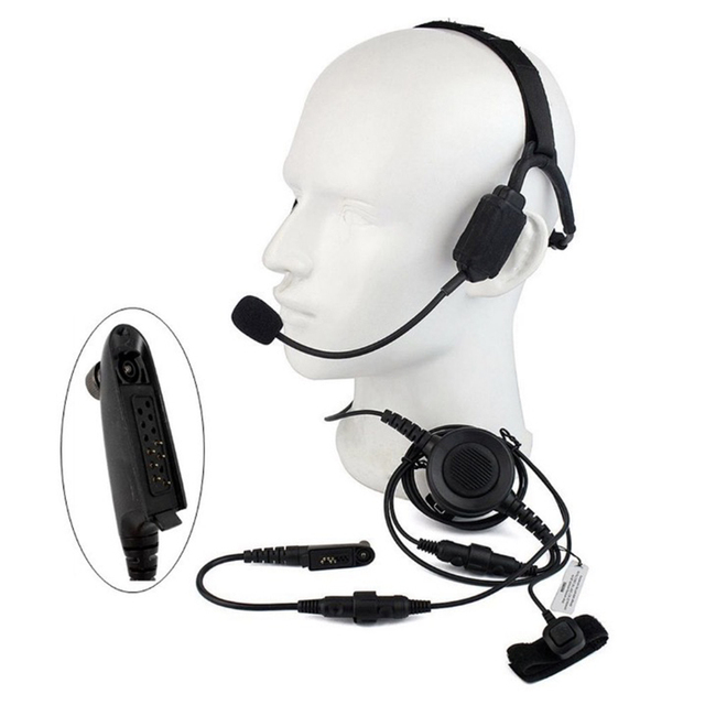 H70 Walkie Talkie Tactical Headphone with Mic PTT for Motorola P8668 P8200 GP338D GP338Plus GP344 Radio Bone Conduction Headset