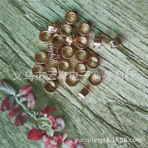 Perles rectangulaires en alliage 8,2 mm x 4,5 mm, trou de 5,8 mm, plaqué or et argent, pour la fabrication de bracelets, origine Yiwu - Product Image 3
